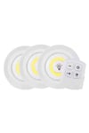 Led Lamba 3'lü Uzaktan Kumandalı Yapışkanlı