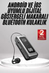 Makaralı Kulaklık SD Kart Girişli Dijital Göstergeli Kablolu Bluetooth Kulaklık