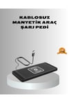 Manyetik Şarj Pedi 7.5W 10W 15W Hızlı Şarj Kaymaz Tabanlı