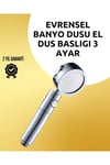 Masaj ve Yağmur Modlu Çok İşlevli Paslanmaz Çelik Duş Başlığı