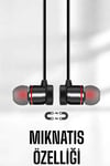 Mikrofonlu Kablosuz Sport Kulak İçi Mıknatıslı Kulaklık