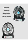 Mini USB Fan – Şarj Edilebilir, Işıklı, 3 Kademe, Taşınabilir Masaüstü Vantilatör