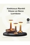 Modern USB'li Kablosuz Masa Lambası – Minimalist Tasarım, 3 Farklı Parlaklık