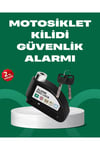 Motosiklet Scooter Bisiklet Tekerlek Disk Kilidi Alarmlı Güvenlik