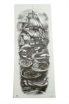 MTXDPN Gemi Tattoo Kol (135928) Dövme Sticker-Siyah