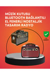 Nostaljik Radyo Görünümlü Bluetooth Hoparlör – Fm/Am Yayın, Kablosuz Bağlantı, Şarj Edilebilir