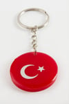 NRZSNT Ay Yıldız Epoksi (01254) Anahtarlık-Gümüş Rengi