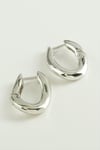 NRZSNT Oval Trend Metal (213606) Küpe-Gümüş Rengi