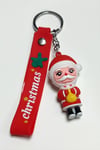NRZSNT Yılbaşı Noel Baba (231240) Silikon Anahtarlık-Kırmızı