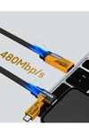 Örgülü Tasarım 4’ü 1 Arada USB-C Lightning Hızlı Şarj Kablosu