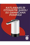 Otomatik Damacana Su Pompası | 40-80 Saniye Zaman Ayarlı | %90 Açılabilir Hijyenik Tasarım | Şarjlı