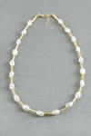 Oval Metal İnci Kolye