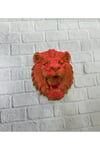 Özel Tasarım 3D Aslan Figürü Duvar Süsü Dekoratif Heykel 20x21 cm