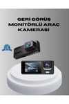Park Modlu 3 Kameralı Araç Kayıt Cihazı 1080P Ön Kamera 2’’ Ekran