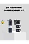Paslanmaz Çelik 500 ml Termos Seti – 8 Saat Isı Koruma, Vakumlu, Sızdırmaz ve Taşınabilir