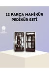Paslanmaz Çelik Çok Fonksiyonlu 12 Manikür Seti