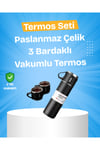 Paslanmaz Çelik Termos Seti | 500 ml Kapasite, 6-12 Saat Isı Koruma, Hediye Kutulu