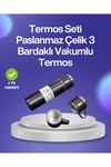 Paslanmaz Çelik Termos Seti | 500 ml Kapasite, 6-12 Saat Isı Koruma, Hediye Kutulu