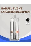 Paslanmaz Çelik Tuz ve Kararbiber Öğütücü - Şeffaf Akrilik Hazne
