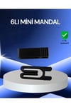 Poşet Kapatma Mandalı Hava Geçirmez 6 Adet Set