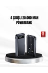 Powerbank 20000 Mah Led Fenerli Ve Çoklu Güvenlik Korumasına Sahip