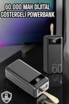 Powerbank 60.000 Mah Hızlı Şarj 4 Çıkışlı Uzun Şarj Süreli Dijital Göstergeli