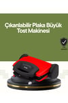 Profesyonel 2000W Tost Makinesi – Ayarlanabilir Termostat ve Çıkarılabilir Plaka