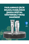 Profesyonel Saç ve Sakal Kesme Makinesi – Şarjlı, Sessiz Motor, Ayarlanabilir Tarak