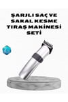 Profesyonel Şarjlı Saç ve Sakal Kesme Makinesi – Paslanmaz Çelik Bıçaklı, Ergonomik ve Sessiz Motorl