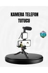 Profesyonel Vlog Çekim Kiti LED Işıklı Tripod Mikrofonlu Telefon Seti