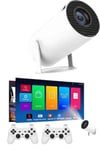Projeksiyon Cihazı Video Oyun Konsolu Projektör Taşınabilir Ayaklı Çift Kollu 4K Çözünürl�