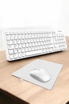 Q Klavye Beyaz Klavye Ve Mouse Seti Kablosuz USB Girişli