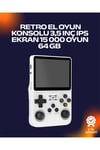 R36S Retro Oyun Cihazı – Çift MicroSD Desteği, Çoklu Platform Uyumu, 3200 mAh Batarya