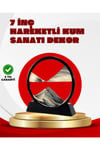 Rahatlatıcı Kum Sanatı – Yuvarlak Cam Çerçeveli Hareketli Kum Resmi, Ofis ve Ev İçin Etkile