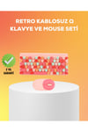 Renkli Retro Tuş Takımlı Klavye – 3 Cihaz Bağlantısı, Medya Kısayol Tuşları