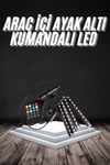 RGB Işıklı Araç İçi Aydınlatma Kumandalı 12'li Led Işık Renk Değiştirebilen