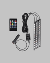 RGB Müzik Kontrollü Araç LED Işık Seti 48 LED 12V Uzaktan Kumandalı