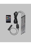 RGB Müzik Kontrollü Araç LED Işık Seti 48 LED 12V Uzaktan Kumandalı