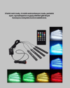 RGB Müzik Kontrollü Araç LED Işık Seti 48 LED 12V Uzaktan Kumandalı