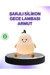 Şarjlı Armut Masa Lambası Renk Değiştiren LED Gece Işığı