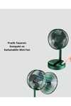 Şarjlı Katlanabilir Mini Fan – 3 Kademe Hız Ayarı, Taşınabilir Tasarım