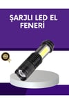 Şarjlı Mini LED El Feneri 2000 Lümen Su Geçirmez