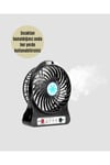 Şarjlı USB Fan – Masaüstü Mini Vantilatör, Taşınabilir, Işıklı, 3 Kademeli, Sessiz