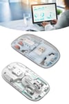Sessiz Tıklama Çift Modlu Bluetooth Ve Alıcı Şeffaf Mouse Fare Azrlya-KR-RS34
