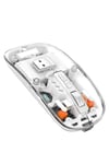 Sessiz Tıklama Çift Modlu Bluetooth Ve Alıcı Şeffaf Mouse Fare Azrlya-KR-RS34