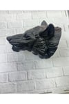 Siyah Ayı Figürü Duvar Dekoru Asılabilir Hediyelik Heykel 25x19 cm
