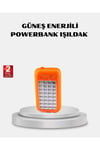 Solar Powerbank 10000 mAh LED Kamp Lambalı Taşınabilir Şarj Cihazı