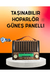 Solar Şarjlı Taşınabilir Radyo Bluetooth Hoparlör USB SD Destekli