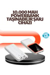 Taşınabilir 10000 Mah Powerbank – Dijital Göstergeli, Type-C Ve Usb Çıkışlı