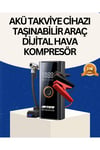 Taşınabilir Akü Takviye ve Akıllı Lastik Şişirme Pompası